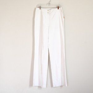 Vintage Talbots Stretch Long White Pants NWT
